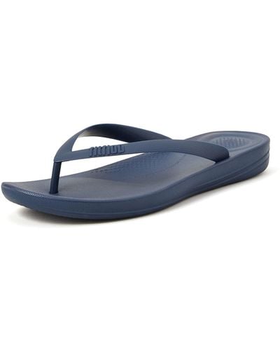 Fitflop Iqushion Ergonomic Flip-flops Open Toe Sandals - Blue