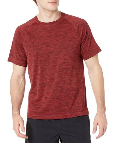 Amazon Essentials T-Shirt de Bain à Séchage Rapide à ches Courtes - Rouge