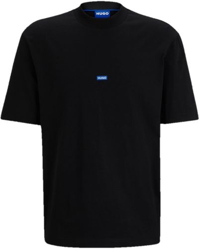 HUGO Small Logo Block Cotton T-shirt - Black