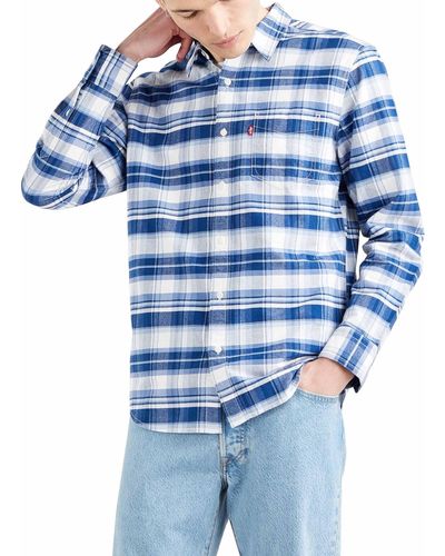 Levi's Sunset 1 Pocket Standaard Shirt - Blauw