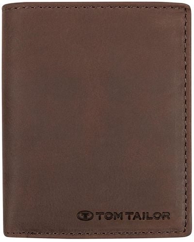 Tom Tailor Ron, , Geldbörse Hochformat, one size, Braun, 10x2,5x12 cm