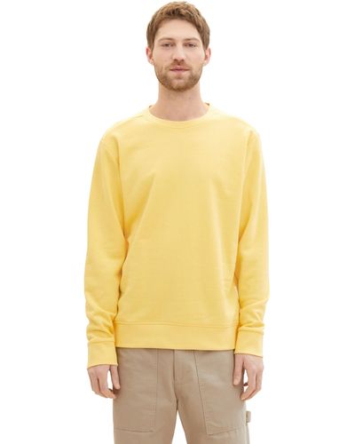 Tom Tailor Basic Crewneck Sweatshirt - Gelb