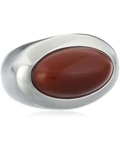 Esprit Steel Ring Silber DE 58 - Braun
