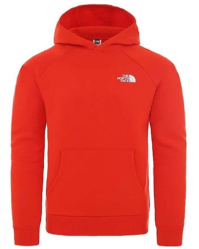 The North Face Raglan s North Face Hoody Red Box - Rouge