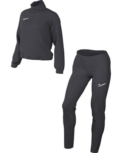 Nike , Dri-fit Academy Trainingspak, Antraciet/wit, L, - Zwart