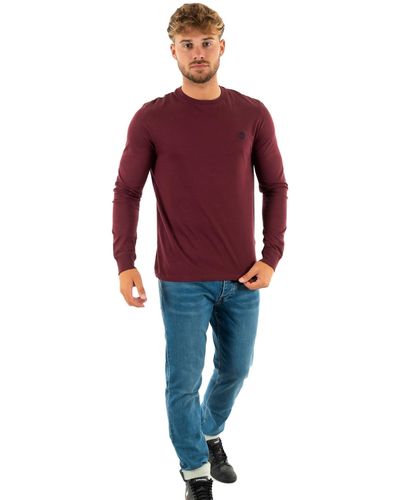 Timberland Dunstan Long Sleeve Tee T-Shirt - Rosso