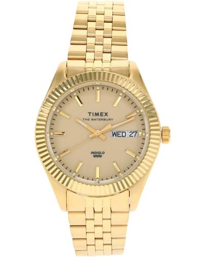 Timex 36 Mm Waterbury Legacy Boyfriend Stainless Steel Case Gold/gold/gold One Size - Metallic