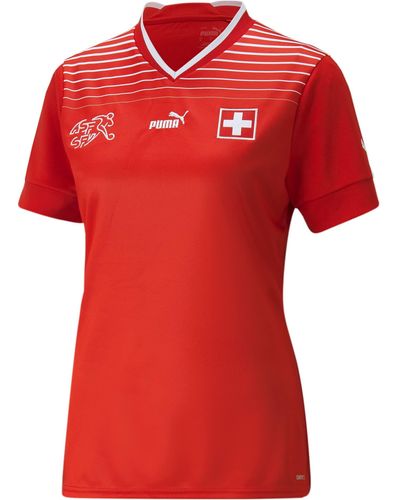 PUMA Regular Tops Schweiz 22/23 Heimtrikot für XL Red White - Rot