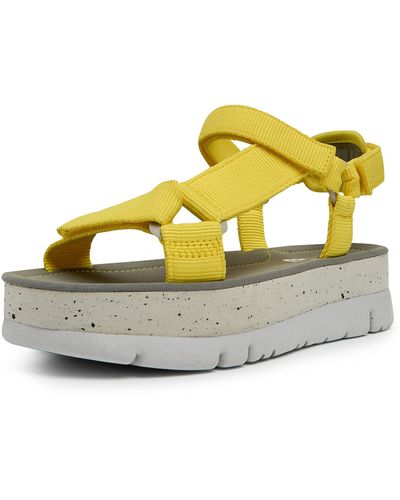 Camper Wedge Sandal - Yellow