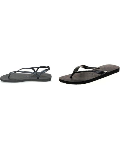 Havaianas , , Luna, Beach Sandals, Black, 6/7 Uk Adult's Flip Flops, Black