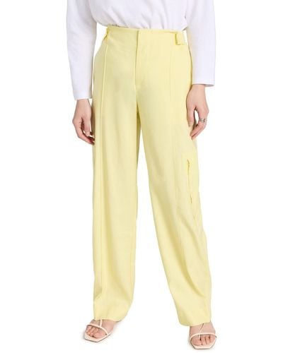 Vince High Waist Tailored Utility Pants - Yellow