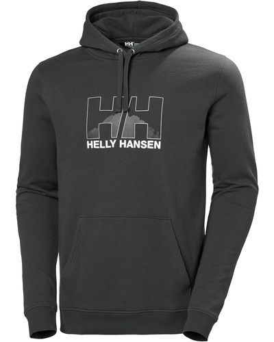 Helly Hansen Nord Graphic Hoodie Pullover Jumper - Grey