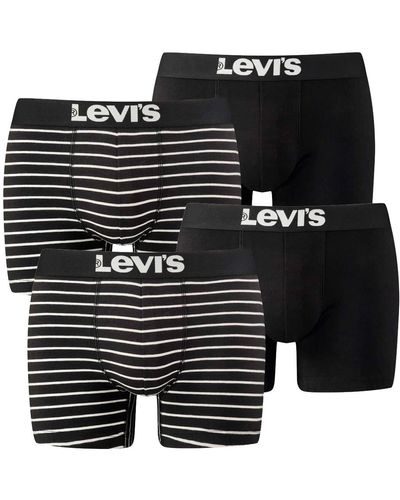 Levi's Lot de 2 boxers rayures style vintage - Noir