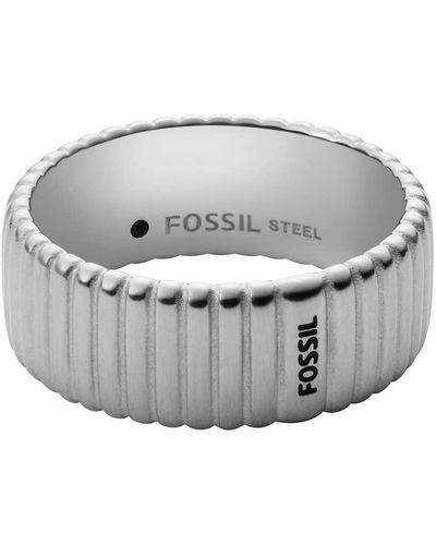 Fossil Ring Für Männer Kleid - Grau