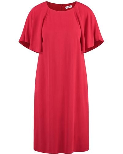Gerry Weber Fließendes Kleid mit Flügelärmeln Flügelärmel - Rot