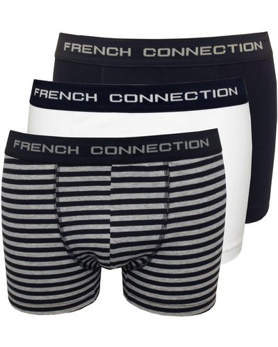French Connection 3 Pack Fc Boxer Shorts - Blue
