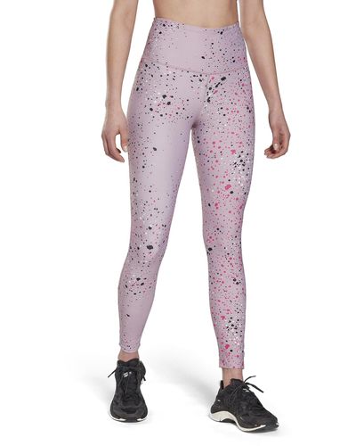Reebok S Lux Hr 2.0 Mult Speckle Tights - Lila