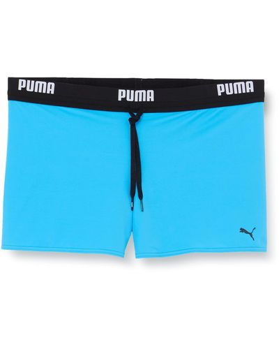 PUMA Logo Swim Trunk Bañador - Azul