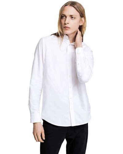 GANT Langarmhemd 3046000 Hemd Oxford Shirt REG BD mit Button-Down Kragen aus Baumwolle - Weiß