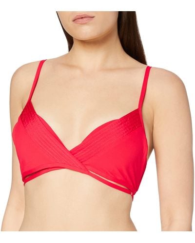 Seafolly Quilted Wrap Front Booster Bikinioberteil - Rot