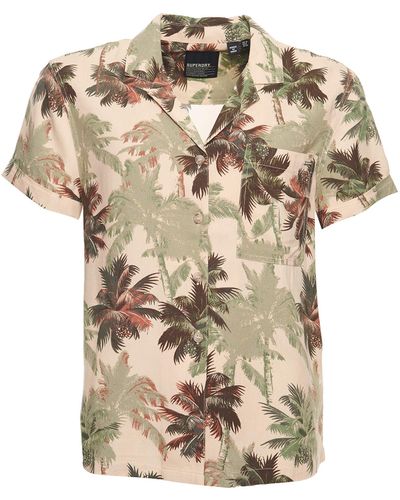 Superdry Arizona Vintage Shirt Bluse - Braun
