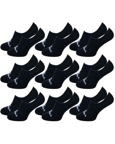 O'neill Sportswear Footie 9er Pack Sneaker Socken Unsichtbare Kurze Füßlinge Baumwolle Sommer Schwarz Weiß 35-38 39-42 43-46 - Blau
