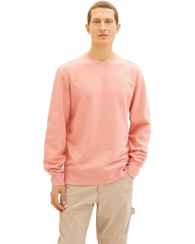 Tom Tailor Basic Crewneck Sweatshirt - Pink