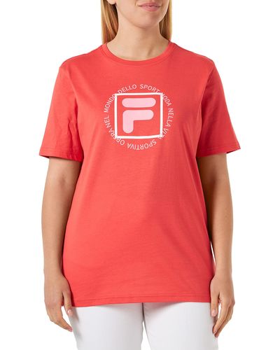 Fila Logo Grafico Swindon T-Shirt - Rosso