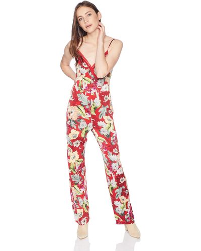 Guess Sleeveless Lux Jumpsuit - Red
