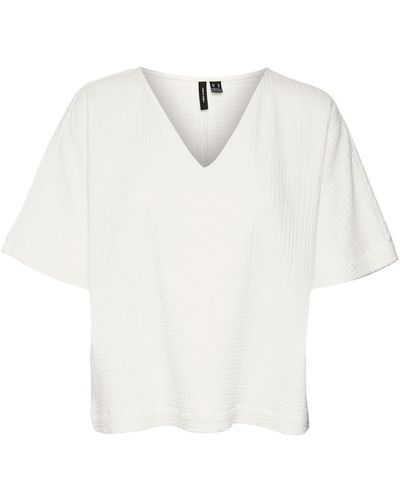 Vero Moda Vmnatali SS Top Noos Camicia da Donna - Bianco