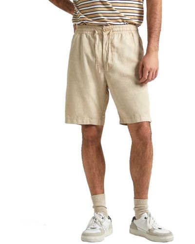 Pepe Jeans Relaxed Linen Smart Shorts Shorts - Natur