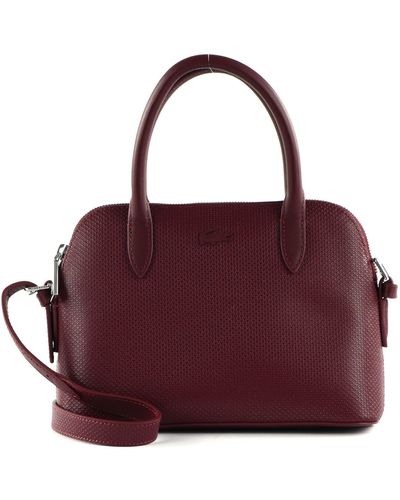Lacoste Chantaco Classics sac à main en cuir 25 cm - Violet