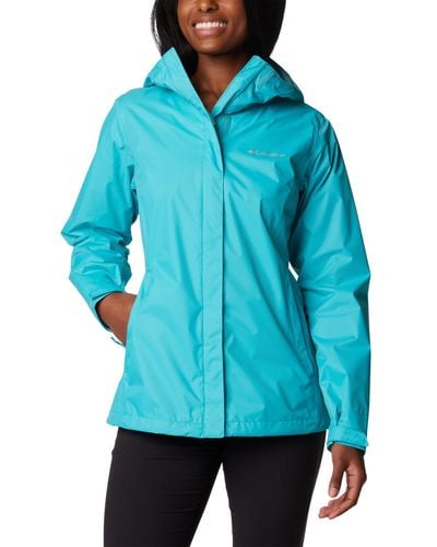 Columbia Arcadia Ii Waterproof Breathable Jacket With Packable Hood - Blue