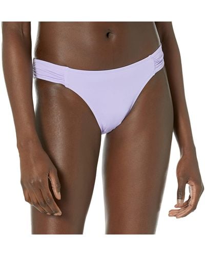 Amazon Essentials Parte Inferior de Traje de Baño Tipo Bikini con Solapa Lateral Mujer - Marrón