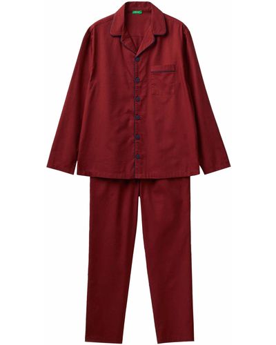 Benetton Pig(camicia+pant) 4ina4p005 - Rosso