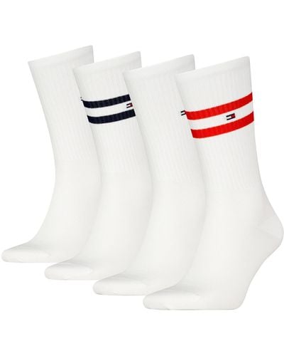 Tommy Hilfiger Sport Stripe Giftbox Crew Socks - White