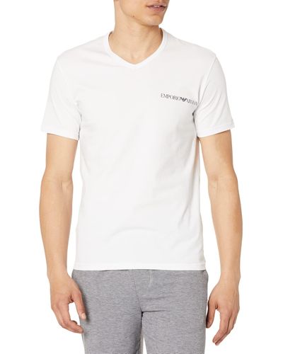 Emporio Armani V-Neck Core Logoband 2-Pack T-Shirt - Weiß