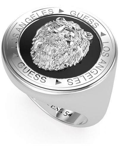 Guess Lion King Ring Jumr01315jwstbk62 Brand - Metallic