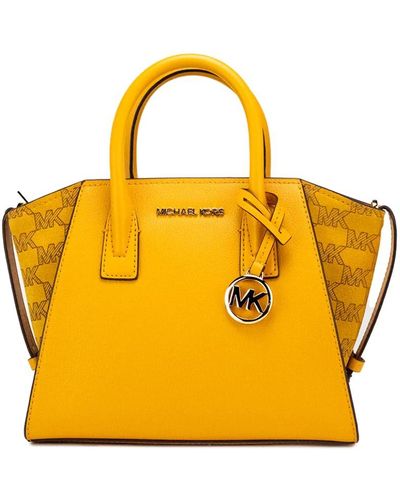 Michael Kors Borsa a tracolla in pelle nera con - Arancione