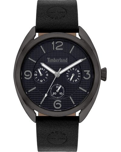 Timberland Multi Zifferblatt Quarz Uhr mit Leder Armband TBL15631JYU.03 - Schwarz