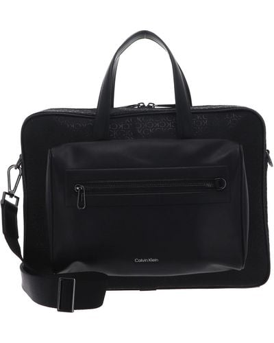 Calvin Klein CK Elevated Laptop Bag Repreve Black Tonal Mono - Schwarz