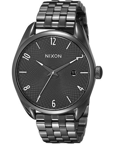 Nixon Kensington Leather Gold/black Casual Designer 's Watch