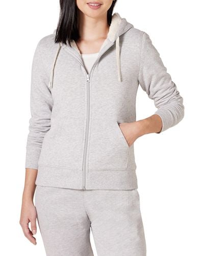 Amazon Essentials Sherpa-lined Fleece Full-zip Hooded Jacket - Gray