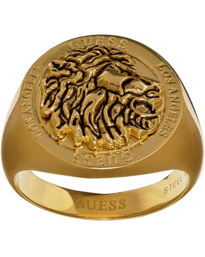 Guess Lion King Collection Ring Van Roestvrij Staal - Metallic