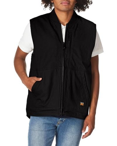 Timberland Extended Gritman Lined Canvas Vest - Black