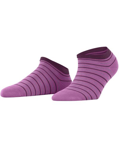 FALKE Stripe Shimmer W Sn Cotton Low-cut Patterned 1 Pair Trainer Socks - Purple