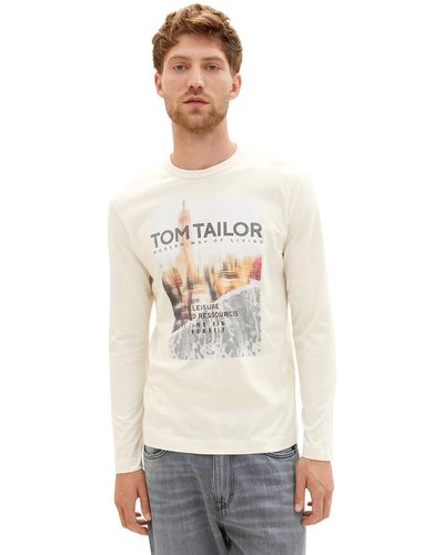 Tom Tailor 1037812 Longsleeve T-Shirt - Weiß