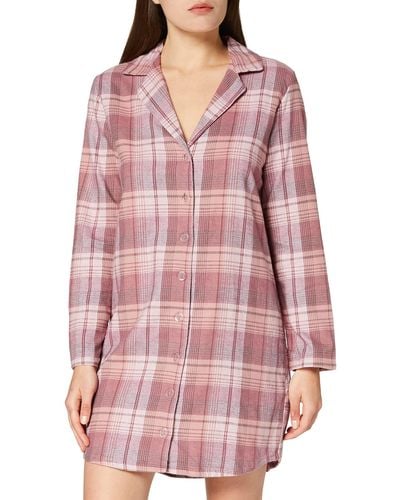 Iris & Lilly Long Sleeve Flannel Nightdress - Red