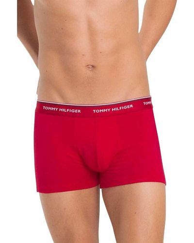 Tommy Hilfiger Boxer Lot de 3 Slip Sous-Vêtement - Rouge