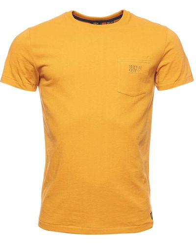Superdry Denim Goods Co T-Shirt mit Tasche Denim Co Ocker L - Mehrfarbig